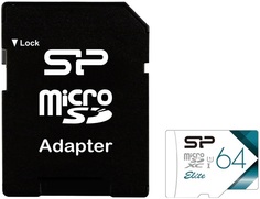 Карта памяти 64GB Silicon Power SP064GBSTXBU1V21SP Elite microSDHC Class 10 UHS-I (SD адаптер) Colorful