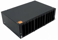 Бокс Hyperline FO-19V-3U-12xSLT-W130H30-96UN-BK оптический универсальный 19" выдвижной, с полкой, от 8 до 96 портов (SC, duplex LC, ST, FC), со сплайс