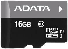 Карта памяти 16GB ADATA AUSDH16GUICL10-RA1 microSDHC Class 10 UHS-I (SD адаптер)