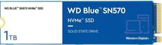 Накопитель SSD M.2 2280 Western Digital WDS100T3B0C Blue SN570 NVMe 1TB PCIe Gen3 x4 NVMe v1.4 TLC 3500/3000MB/s IOPS 460K/450K 600TBW MTTF 1.5M