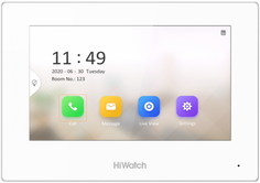 Видеодомофон HiWatch VDP-H3211W IP с WI-FI Сенсорный 7" TFT LCD экран 1024*600; встроенные микрофон и динамик; слот для SD карты до 32Гб; Wi-Fi 2.4ГГц