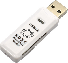 Карт-ридер 5bites RE2-100WH USB2.0, SD, TF, USB, white