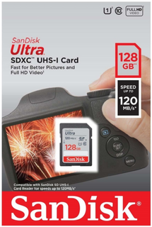 Карта памяти 256GB SanDisk SDSDUN4-256G-GN6IN SDXC Class 10 UHS-I Ultra 120MB/s