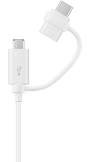 Кабель Samsung EP-DG930DWEGRU USB A(m)-microUSB/USB Type-C, 1.5м, белый