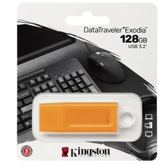 Накопитель USB 3.2 128GB Kingston KC-U2G128-7GO DataTraveler Exodia, оранжевый