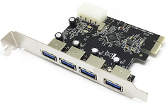 Контроллер ASIA VL805 ASIA PCIE 4P USB3.0 PCI-E 4xUSB3.0 Bulk