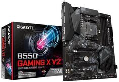 Материнская плата ATX GIGABYTE B550 GAMING X V2 (AM4, AMD B550, 4*DDR4(4733), 4*SATA 6G RAID, 2*M.2, 5*PCIE, 7.1CH, Glan, 6*USB 3.2/USB Type-C, DVI-D/