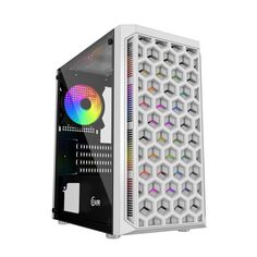 Корпус mATX Powercase Mistral Micro T3W CMIMTW-L3 белый, без БП, боковая панель из закаленного стекла, USB 3.0, 2*USB 2.0, audio