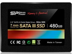 Накопитель SSD 2.5 Silicon Power SP480GBSS3S55S25 Slim S55 480GB SATA 6Gb/s 560/530MB/s MTBF 1.5M NCQ