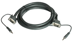 Кабель интерфейсный VGA-VGA Kramer 15M/15M 92-2202035 10.6м, D-sub, + аудио 3,5 мм, High Quality C-GMA/GMA-35