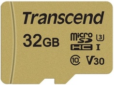 Карта памяти 32GB Transcend TS32GUSD500S microSDHC Class 10 U3, V30 500S + адаптер, MLC