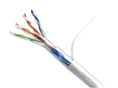 Кабель витая пара F/UTP 5e кат. 4 пары 5bites FS5505-305A 24AWG(0.50 мм), омедненный алюминий (CCA), одножильный (solid), внутренний, PVC, серый, уп/3