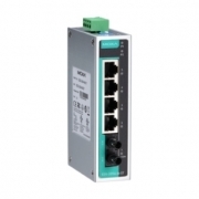 Коммутатор неуправляемый MOXA EDS-205A-M-ST-T 5 port switch, 4 x 10/100 TX, 1 x 100 FX (multimode), dual power, ST connector