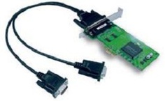 Плата MOXA CP-102EL-DB9M 2-портовая низкопрофильная плата RS-232 для шины PCI Express с разъемами DB9