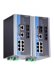 Коммутатор управляемый MOXA PT-510-SS-SC-48 DIN-Rail switch, 8 x 10/100BaseT(X), 2 x 100BaseFX SM, SC connectors, 1 power supply (48 VDC)