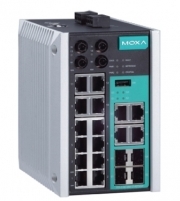 Коммутатор управляемый MOXA EDS-518E-MM-ST-4GTXSFP 12x10/100BaseT(X) ports, 2 100BaseFX multi-mode ports with ST connectors, and 4 combo 10/100/1000Ba