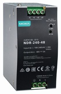Блок питания MOXA NDR-240-48 240W Single Output Industrial DIN Rail Power Supply, 48 V 90-264VAC/127-370VDC, 5A