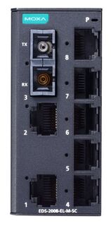 Коммутатор MOXA EDS-2008-EL-M-SC-T 8-Port Entry-level Unmanaged Switch, 7 Fast TP ports, 1 multi-mode port, SC