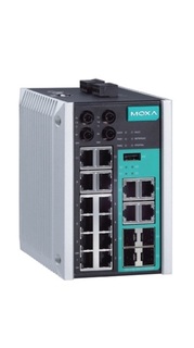 Коммутатор MOXA EDS-518E-MM-ST-4GTXSFP-T Managed Gigabit Ethernet switch with 12 10/100BaseT(X) ports, 2 100BaseFX multi-mode ports with ST connectors