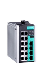 Коммутатор MOXA EDS-G516E-4GSFP-T Gigabit Ethernet switch with 12 10/100/1000 BaseTX ports and 4 SFP ports