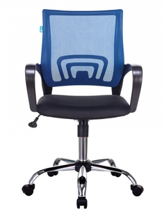 Кресло офисное Бюрократ CH-695N цвет синий TW-05, сиденье черное TW-11 сетка/ткань крестовина пластик