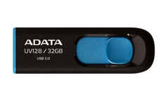 Накопитель USB 3.0 32GB ADATA DashDrive UV128 черный/голубой