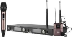 Радиосистема ITC T-521UT UHF двухканальная радиосистема с петличным и ручным микрофонами. LCD дисплей. True Diversity. Частотный диапазон 470-510 MHz.
