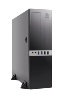 Корпус mATX Foxline FL-203-TFX300S черный, 300W, 2xUSB 3.0, 2xUSB 2.0, audio