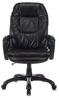Кресло офисное Бюрократ CH-868LT руководителя, цвет черный искусственная кожа, крестовина пластик