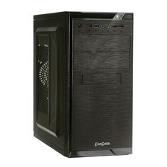 Корпус mATX Exegate QA-412U EX272747RUS minitower, XP500, Black, 120mm, 2*USB+2*USB3.0, Audio, black