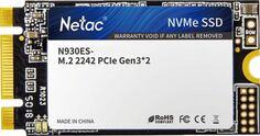 Накопитель SSD M.2 2242 Netac NT01N930ES-128G-E2X N930ES series 128GB PCI-E 3.1 x2 NVMe 1.3 3D TLC NAND 1650/635MB/s MTBF 1.5M 75TBW Retail