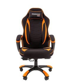 Кресло игровое Chairman Game 28 ткань черн./оранжевый