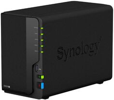 Сетевой накопитель Synology DS220+ 2x3.5/2.5" HDD/SSD SATA, RAID 0/1/JBOD, 2xGbLAN, 2xUSB3.0, без HDD