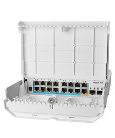Коммутатор Mikrotik CRS318-1Fi-15Fr-2S-OUT netPower 15FR netPower 15FR with 800MHz CPU, 256MB RAM, 16 x 10/100Mbps Ethernet ports (15 with Reverse POE