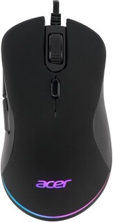 Мышь Acer OMW190 ZL.MCEEE.00T USB, 6400dpi, 6 кнопок, оптическая, черная, с подсветкой