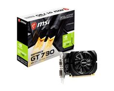 Видеокарта PCI-E MSI GeForce GT 730 (N730K-2GD3/OCV5) 2GB GDDR3 64bit 40nm 902MHz DVI-D HDMI VGA