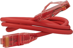 Кабель патч-корд UTP 5e кат. 2м. Hyperline PC-LPM-UTP-RJ45-RJ45-C5e-2M-LSZH-RD LSZH, 2 м, красный