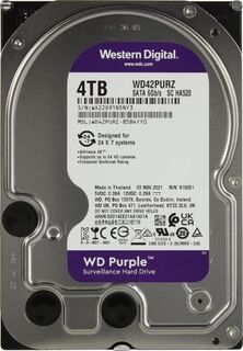 Жесткий диск 4TB SATA 6Gb/s Western Digital WD42PURZ WD Purple, 3.5", 256MB, 5400rpm