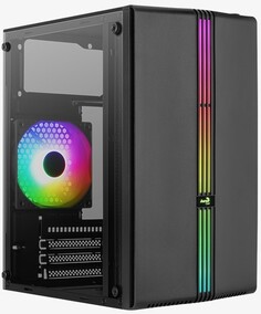 Корпус mATX AeroCool EVO Mini-G-BK-v1 4711099472352 черный, без БП, USB 3.0, USB 2.0*2, audio