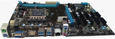 Материнская плата ITZR B250-BTC-Gladiator плата для майнинга на 11 GPU, 1xPCI-Ex16, 10xPCI-Ex1, RTL