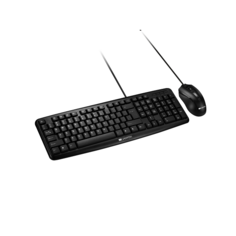 Клавиатура и мышь Canyon SET-1 USB standard KB, 104 keys, water resistant RU layout bundle with optical 3D wired mice 1000DPI,USB2.0, black, cable len
