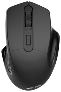 Мышь Wireless Canyon Pixart MW-15 Optical 4 buttons, DPI 800/1200/1600, black