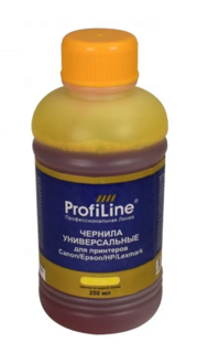 Чернила ProfiLine PL_INK_U_C/E/H/L_Y_250ml для принтеров Canon/Epson/HP/Lexmark универсальные на водной основе Yellow 250 мл