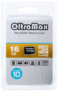 Карта памяти 16GB OltraMax OM0016GCSDHC10-W/A-AD microSDHC Class 10 без адаптера