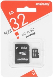 Карта памяти 32GB SmartBuy SB32GBSDCL10-01LE Class 10, SD адаптер