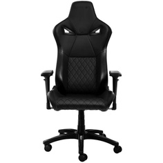 Кресло игровое KARNOX Legend черное, экокожа, поясничная поддержка, нейлоновая крестовина, до 135кг, механизм качания