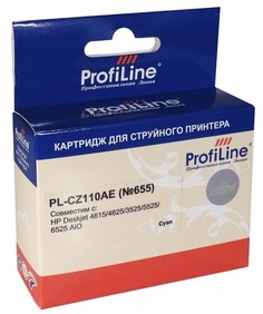 Картридж ProfiLine PL-CZ110AE-C №655 для принтеров HP Deskjet 4615/4625/3525/5525/6525 AiO Cyan водн ProfiLine