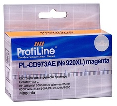 Картридж ProfiLine PL-CD973AE-M №920XL для принтеров HP officejet 6000/6500/7000 Magenta водн ProfiLine