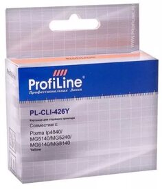 Картридж струйный ProfiLine PL-CLI-426Y-Y PL-CLI-426Y с чипом для принтеров Canon Pixma IP4840/MG5140/MG5240/MG6140/MG8140 Yellow водн ProfiLine