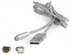 Кабель интерфейсный USB 2.0 Cablexpert CC-USB2-AMLM3-1M AM/microBM 5P - iPhone lightning, магнитный комбо кабель